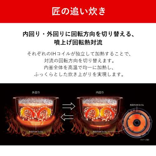東芝 RC-10SGX-K 真空圧力IH炊飯ジャー 炎匠炊き 5.5合 グランブラック 炊飯器 送料無料(沖縄県・離島除く)
