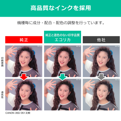 エコリカ ECI-C341XLC-V 互換リサイクルインクカートリッジ BC-341XL キャノン 3色カラー/染料