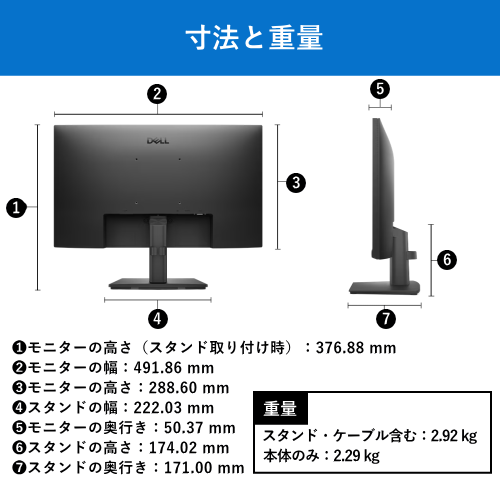 DELL E2225HM 21.5インチ Dell Pro 22モニター 送料無料(沖縄県・離島除く)