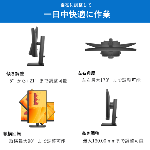 DELL E2225HSM 21.5インチ Dell Pro 22 調節可能スタンド モニター 送料無料(沖縄県・離島除く)