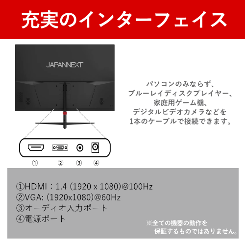 JAPANNEXT JN-IPS271FHD 27インチ フルHD液晶モニター IPS系パネル 非光沢 送料無料(沖縄県・離島除く)