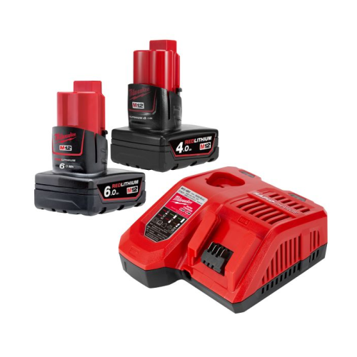 Milwaukee ミルウォーキー M12-18 NRG-642 JP 電動工具 M12 4.0Ah & 6.0Ah FC スタートキット（充電器・バッテリー2個セット） 送料無料（沖縄県・離島を除く）