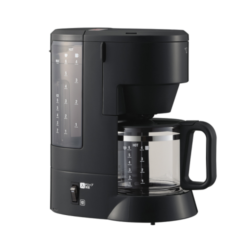 象印 EC-MA60-BA ドリップ方式 コーヒーメーカー ダブル加熱 高温抽出 1～6杯 ブラック