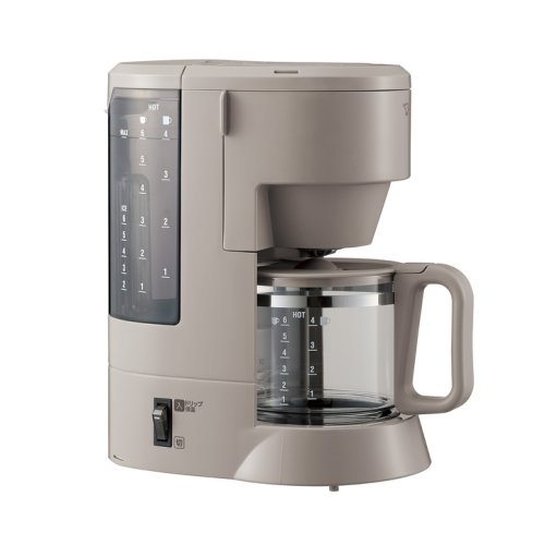 象印 EC-MA60-TZ ドリップ方式 コーヒーメーカー ダブル加熱 高温抽出 1～6杯 グレイッシュブラウン